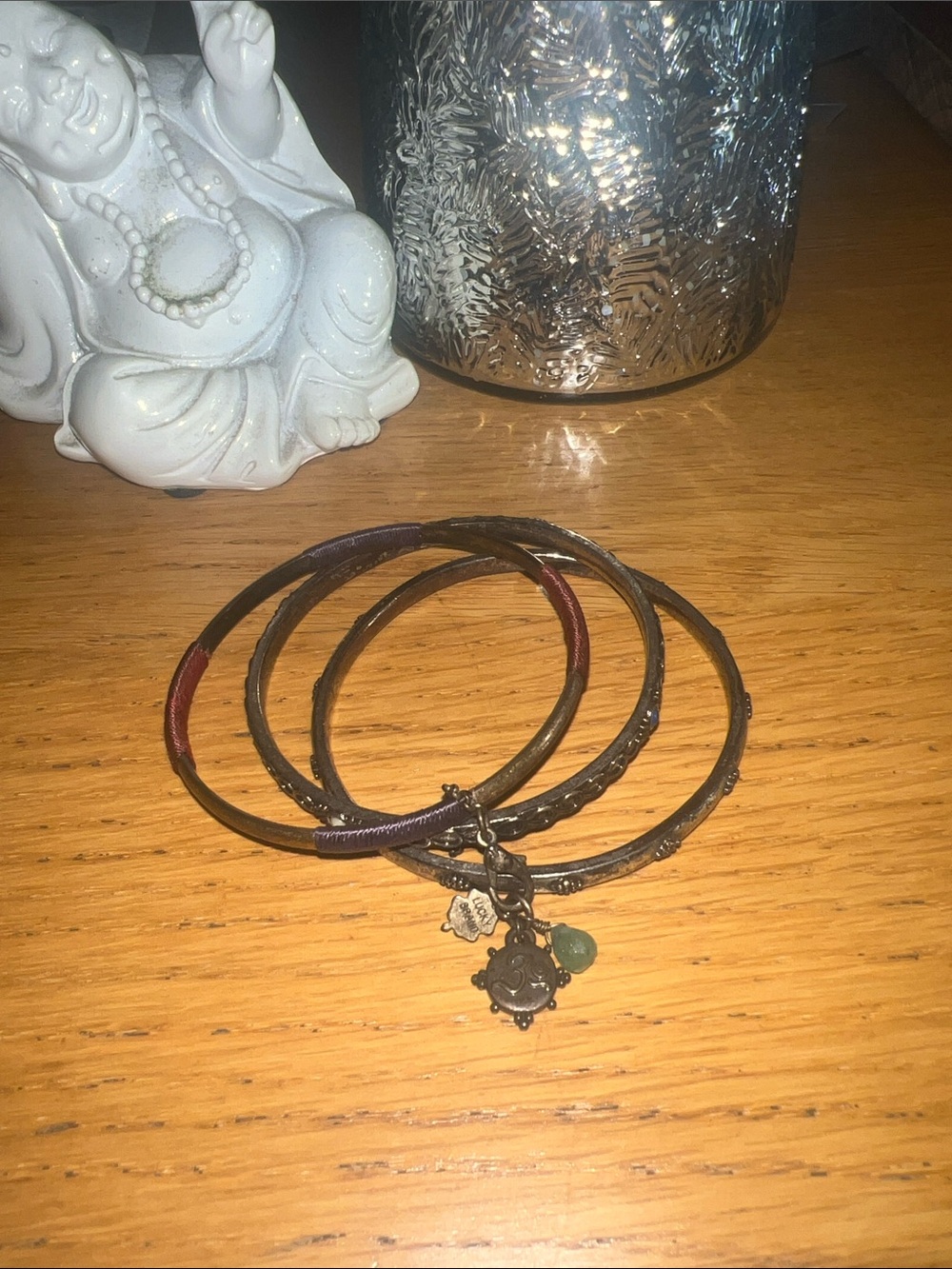 Lucky brand vintage three-piece bangle set in gold tone